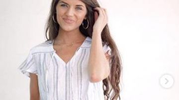 Chemise rayée porté par Madison Prewett dans Le Bachelor Saison de 24