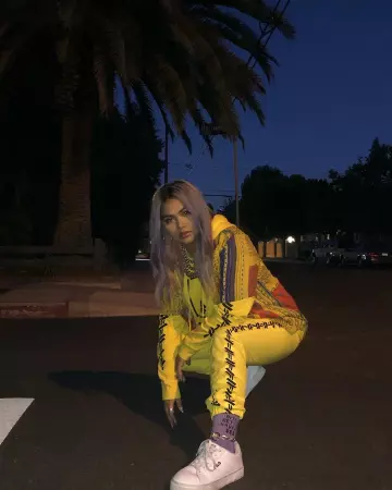 Fila White Panache Platform Sneakers worn by Hayley Kiyoko on her Instagram account @hayleykiyoko