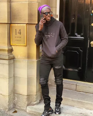 The john Amiri MX1 worn by Benjamin Mendy on his account Instagram @benmendy23