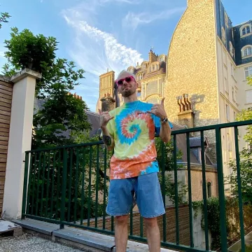 Le t-shirt Palm Angels porté par Squeezie sur son compte Instagram @xsqueezie