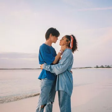 The jean jacket, the long range by Avani Gregg on his account Instagram @avani 