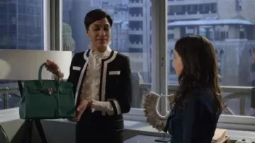 Cuir vert Sac Fourre-tout porté par Lucca Quinn (Cush Jumbo) dans Le Bon Combat de la Saison 4 Épisode 6