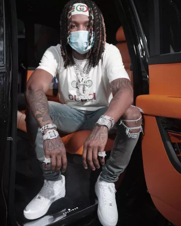 Gucci Double G Bandeau porté par le Roi de Von sur son Instagram account @kingvonfrmdao