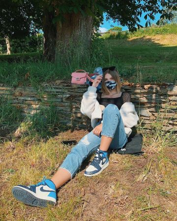 El par Nike Air Jordan 1 de Juste Zoe en su cuenta de Instagram @justezoe_ytb