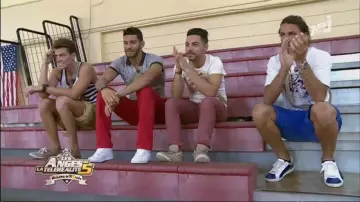 The sneakers blue and white Thomas Vergara in The Angels of reality tv 5