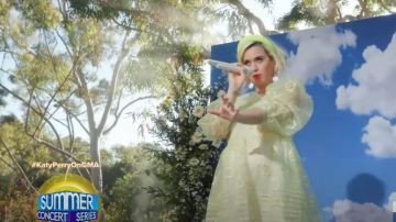 Simone rocha Puff-sleeve Flo­ral-em­broi­dered Dress worn by Katy Perry on Good Morning America May 23, 2020