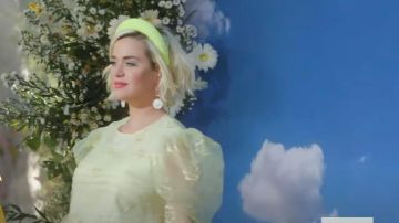 Lizzie Fortunato Spritz Mother-Of-Pearl & Acrylic Hoop Daisy Charm Earrings worn by Katy Perry on Good Morning America May 23, 2020