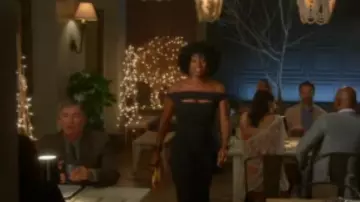 Black cutout front jumpsuit worn by Taylor Harding (Kirby Howell-Baptiste) in Why Women Kill (S01E06)