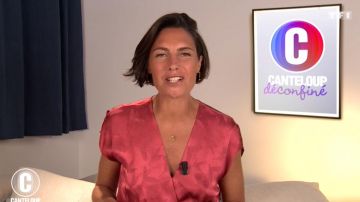 El vestido rojo de Alessandra Sublet en C'est Canteloup