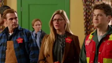 Navy Striped Blouse worn by Ava Sharpe (Jes Macallan) in DC's Legends of Tomorrow Season 5 Episode 14