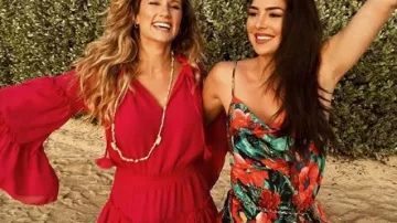 Vestido floral slip usado por Jen Saviano en The Bachelor Temporada 24