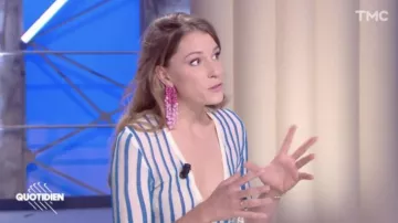 El chaleco a rayas Jasquemus usado por Lison Didier en Quotidien