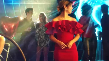 True Violet Red Mini Bandeau Dress worn by Cayetana (Georgina Amorós) in Elite (S03E04)