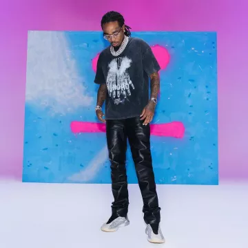 La camiseta Finger Print de Quavo en su cuenta de Instagram @quavohuncho