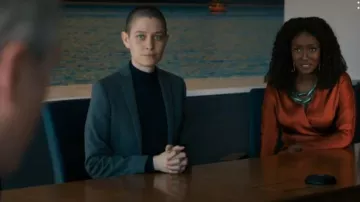 Wrap Silk Tie Blouse worn by Lauren Turner (Jade Eshete) in Billions Season 5 Episode 4