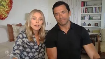 Lotty B Silk Kim Blouse worn by Kelly Ripa on LIVE with Kelly and Ryan May 18, 2020