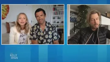 Zadig & Voltaire White Rock And Roll Tee worn by Kelly Ripa on LIVE with Kelly and Ryan May 25, 2020