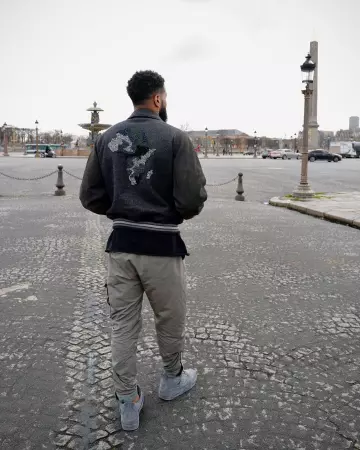 La veste en mouton Louis Vuitton de Odell Beckham Jr. sur son compte Instagram @obj