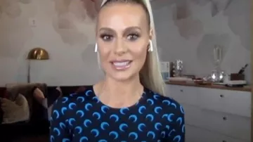 Moon Print Stretch Jer­sey Top worn by Dorit Kemsley in Have You Been Paying Attention? Season 8 Episode 4