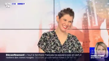 The print dress Lorène De Susbielle on BFMTV