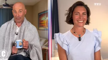 The top blue short volantées of Alessandra Sublet's in It is Canteloup