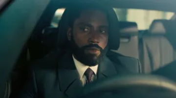 Navy Silk Tie worn by John David Washington as seen in Tenet