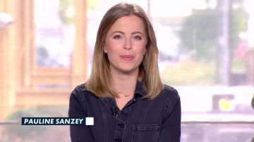 The combination classic collar-buttoned jean Sud Express Pauline Sanzey in Golf+ the mag