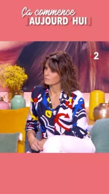 La chemise Benetton de Faustine Bollaert sur son compte Instagram @faustinebollaert