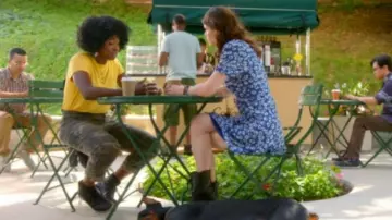 Green camo pants worn by Taylor Harding (Kirby Howell-Baptiste) in Why Women Kill (S01E08)