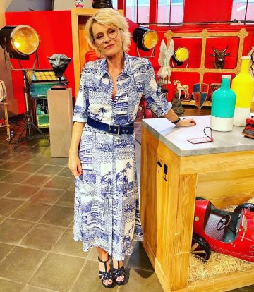 La robe imprimée de Sophie Davant sur son compte Instagram @sophie_davant