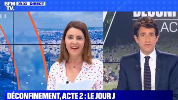 The printed shirt of Sandra Gandoin on BFMTV