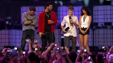 White Tuxedo jacket worn by Justin Bieber at the MuchMusic Awards in 2011