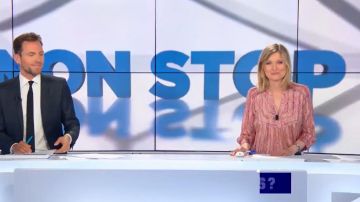El top impreso usado por Karine de Ménonville en BFMTV