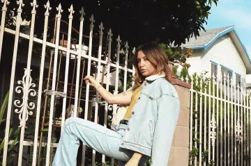 Solid & Striped The Woodstock Tee worn by Ashley Tisdale on her Instagram account @ashleytisdale