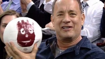 The volleyball Wilson from the film Only in the world of Tom Hanks in the video Tom Hanks Reunites with His 'Cast Away' Co-star, Wilson the Volleyball