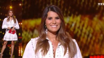 The white dress of Karine Ferri in The Voice : the most beautiful voice