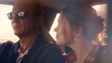 Rouje Gabin flower dress worn by Madeleine Swann (Léa Seydoux) in the set of No Time to Die movie