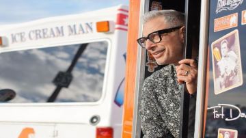 Saint Laurent skull print shirt worn by Jeff Goldblum in The World According to Jeff Goldblum