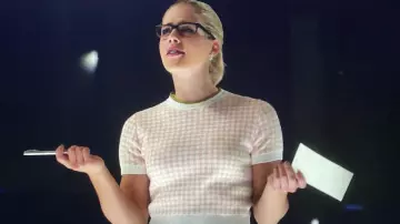 Miu Miu Top worn by Felicity Smoak (Emily Bett Rickards) in Arrow (S06E17)