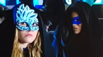 Mask worn by Mia Smoak (Katherine McNamara) as seen in Arrow S07E16
