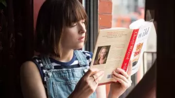 Striped Blue Tank worn by Alice (Dakota Johnson) as seen in How to Be Single