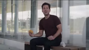 Red Maroon T-Shirt worn by Scott Lang / Ant-Man (Paul Rudd) in Avengers: Endgame