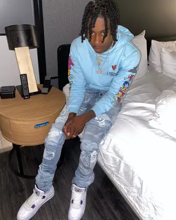 Merch The Goat Crewneck worn by Polo G on his Instagram account