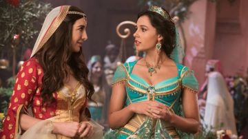 The dress blue Jasmine (Naomi Scott) in Aladdin