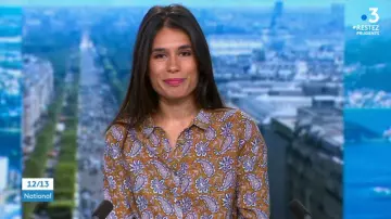 La camiseta impresa de Émilie Tran Nguyen en 12/13 Journal de France 3
