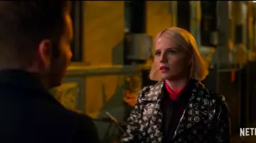 Louis Vuitton Coat worn by Astrid Sloan (Lucy Boynton) in The Politician (Season 2)