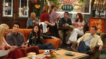 The sticker Central Perk in the show Friends (Season 2 Episode 7)