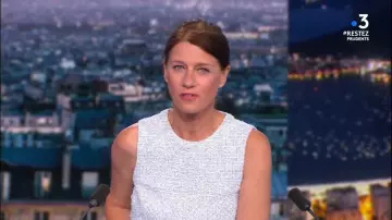 The short dress without sleeve tweed Carole Gaessler in 19/20 the 17.06.2020