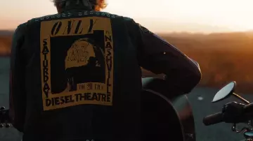 Diesel Leather Jacket worn by Machine Gun Kelly in Bloody Valentine Acoustic music video