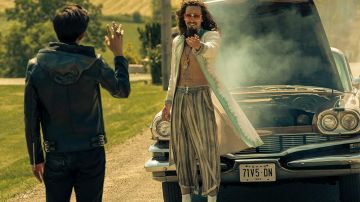 Black leather jacket worn by Ben Hargreeves (Justin H. Min) in The Umbrella Academy (Season 2)